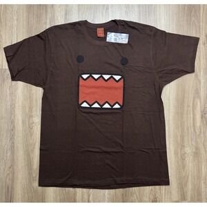 Vintage Y2K Domo Face Brown‎ T Shirt Size XL
